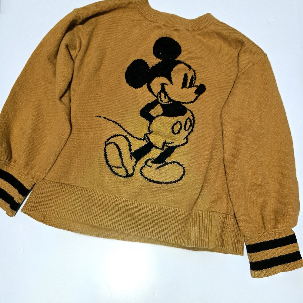 GAP Kids Disney Mickey Mouse Sweater in Mustard
